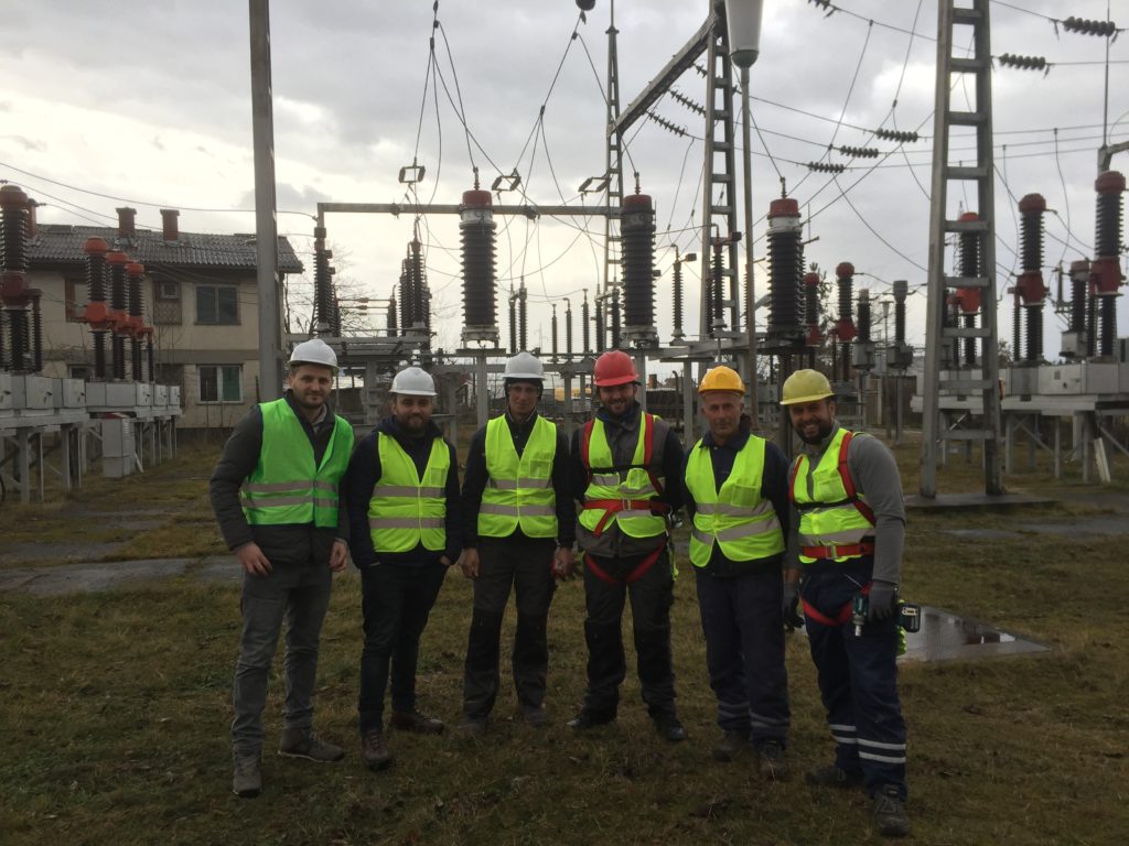 Monten team working on electrical infrastructure in the field